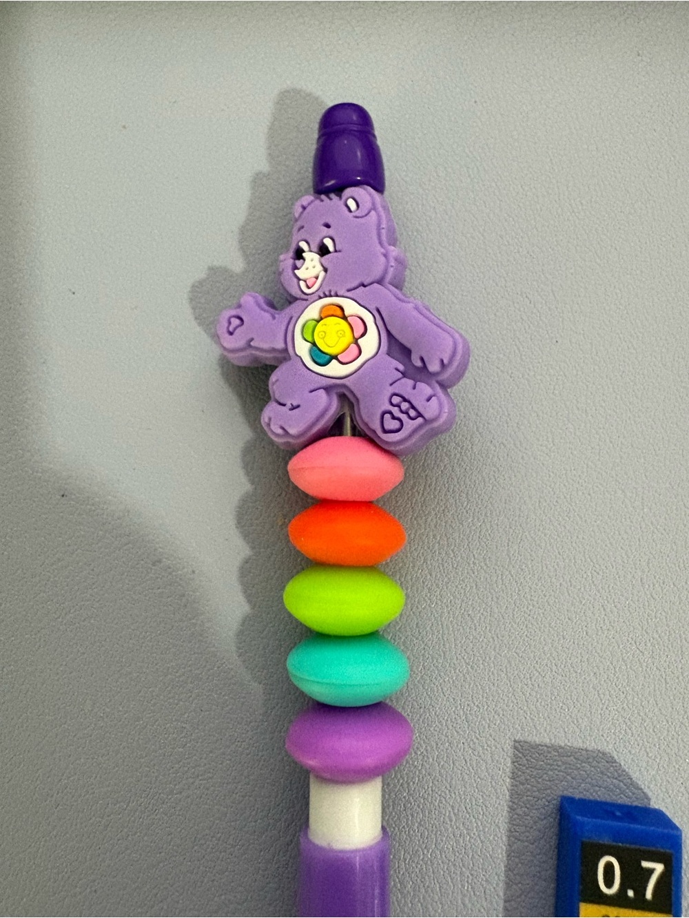 Hand Crafted Mechanical Pencil with Lead - Carebear Purple